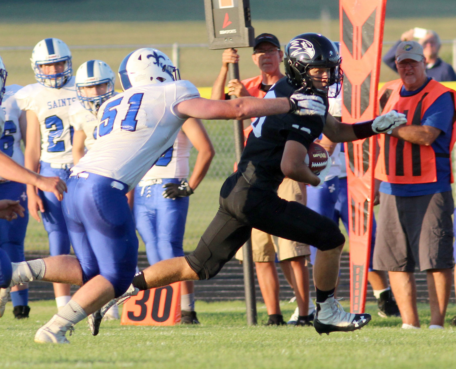 Saint Croix Falls at Bloomer football 8-23-19